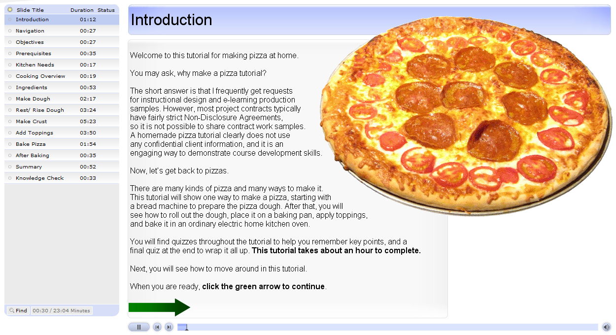 Pizza Making course sample